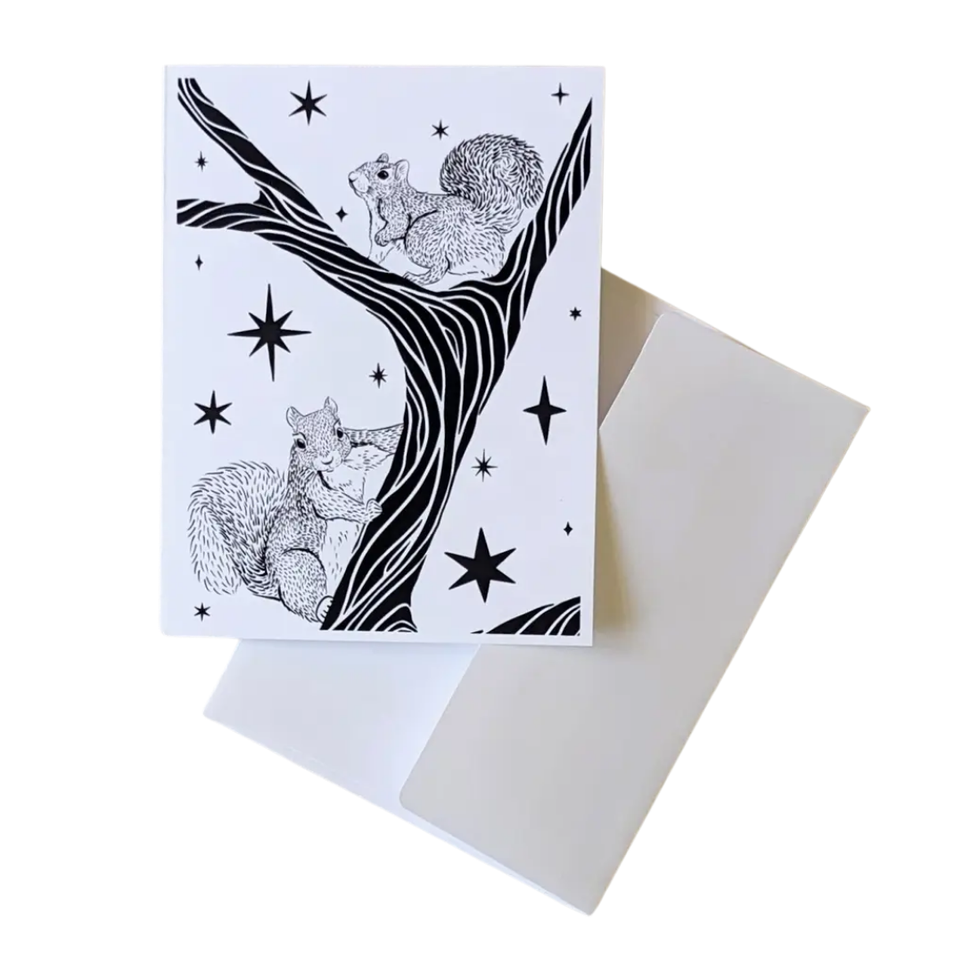 "Celestial Squirrel" Greeting Card