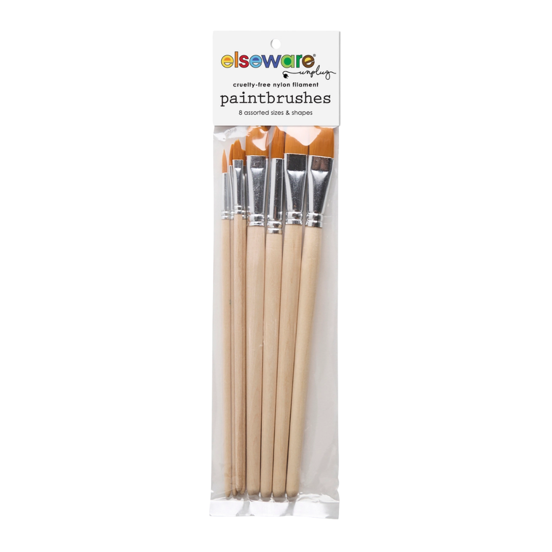 Paintbrush Set – Nylon Filament in Clear Bag (8 Assorted)