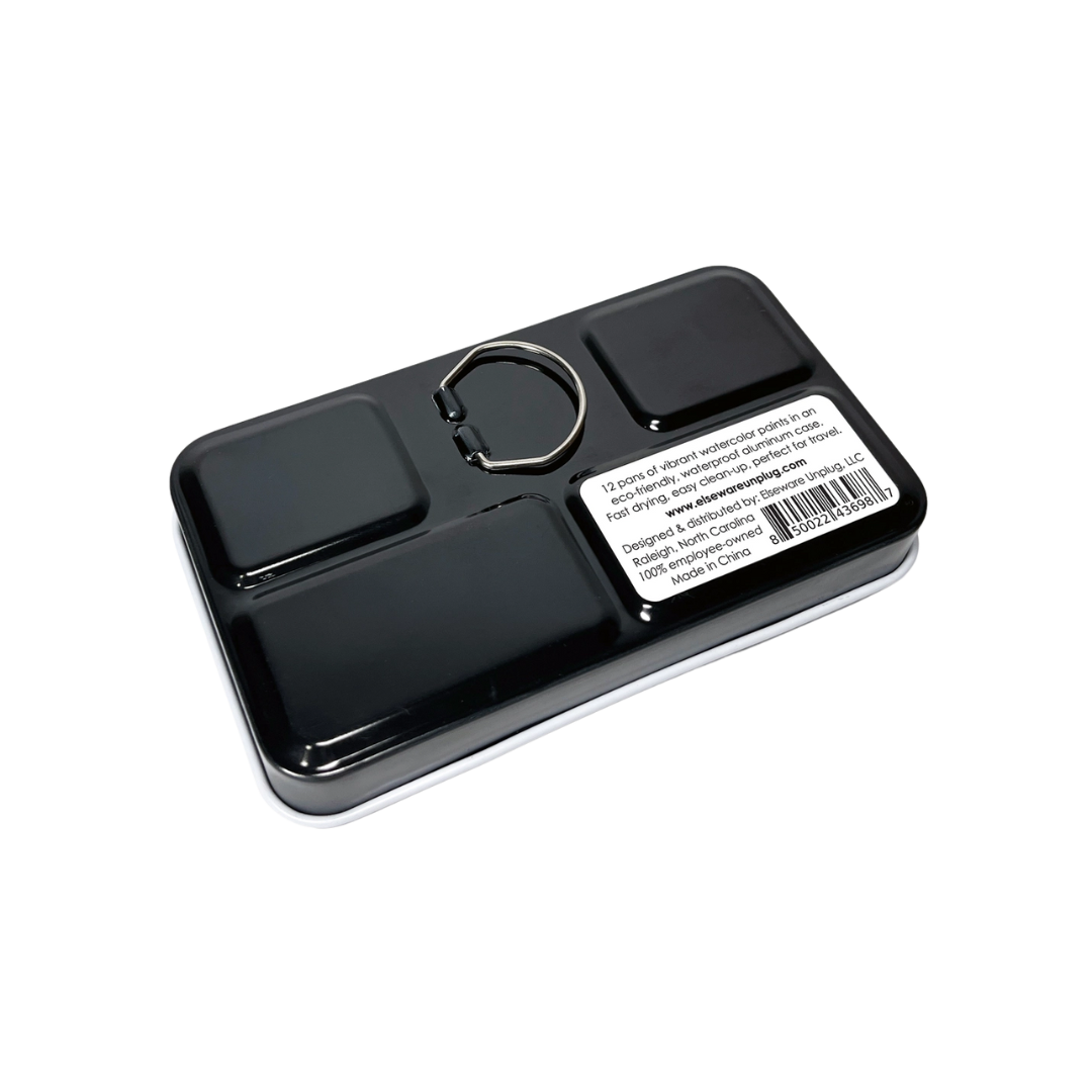 Watercolor Set - Travel-Friendly Metal Palette - 12 Colors