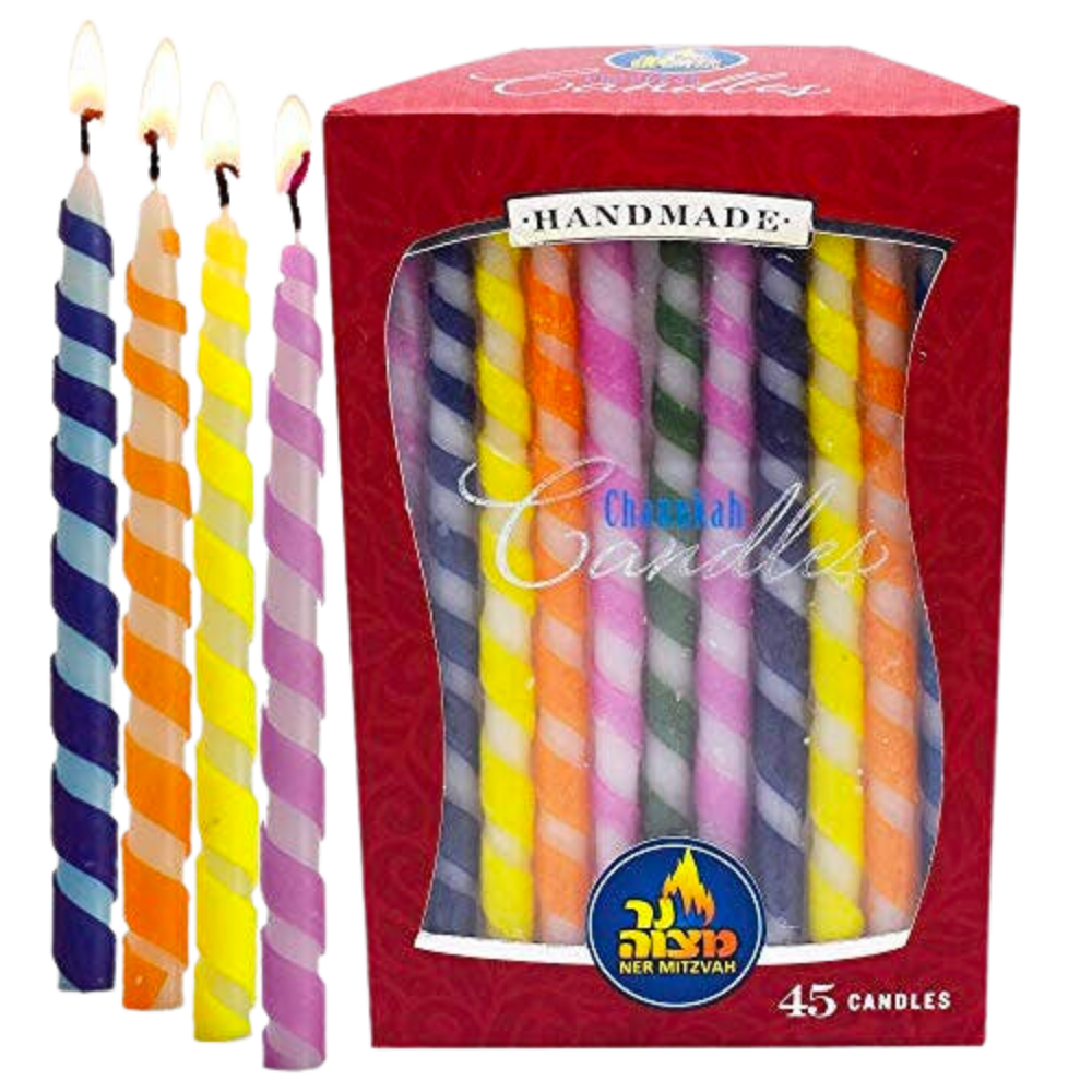 Hanukkah Chanukah Candles Colorful Multipack 45 Candles