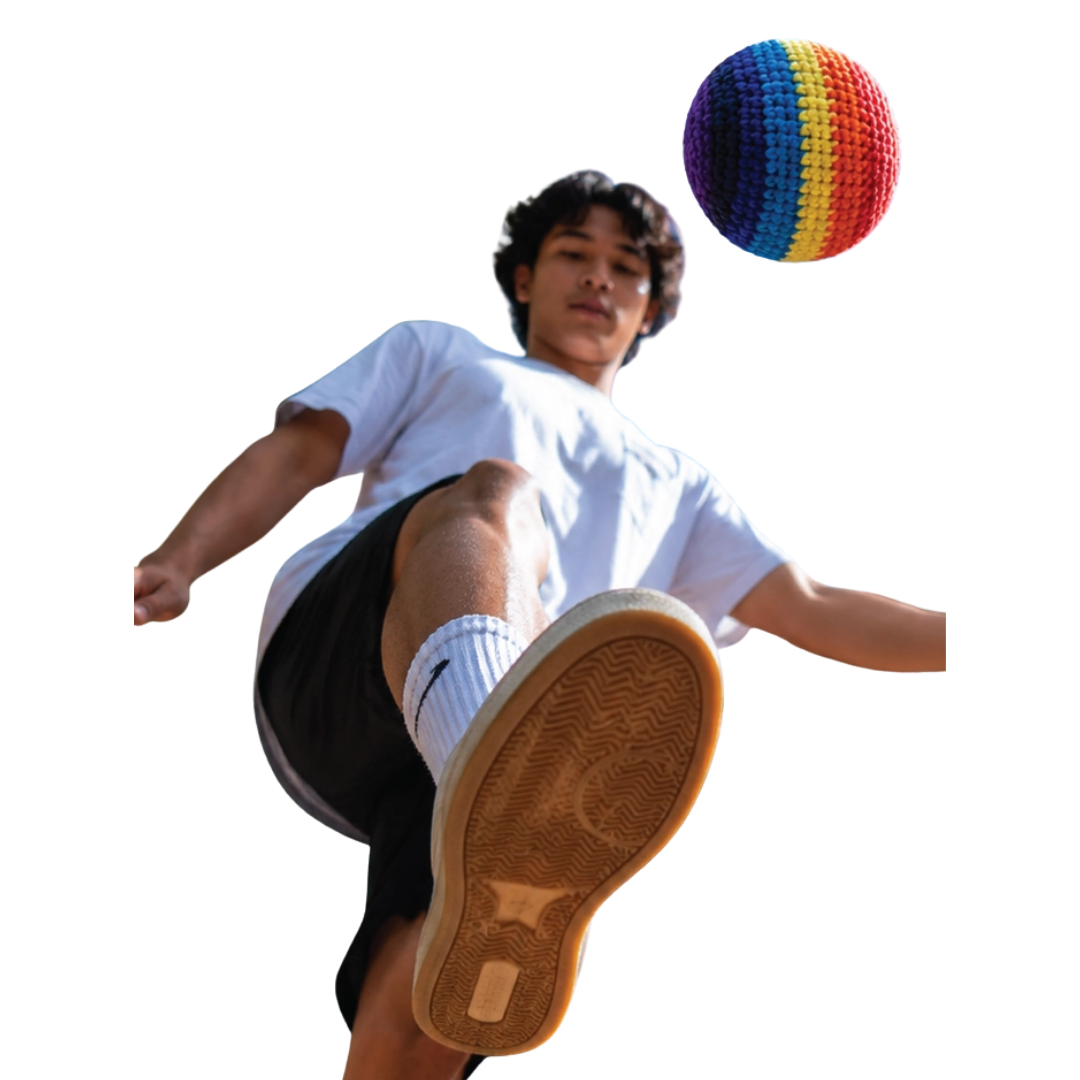 Extreme Retro Hand-Knitted Hacky Sack