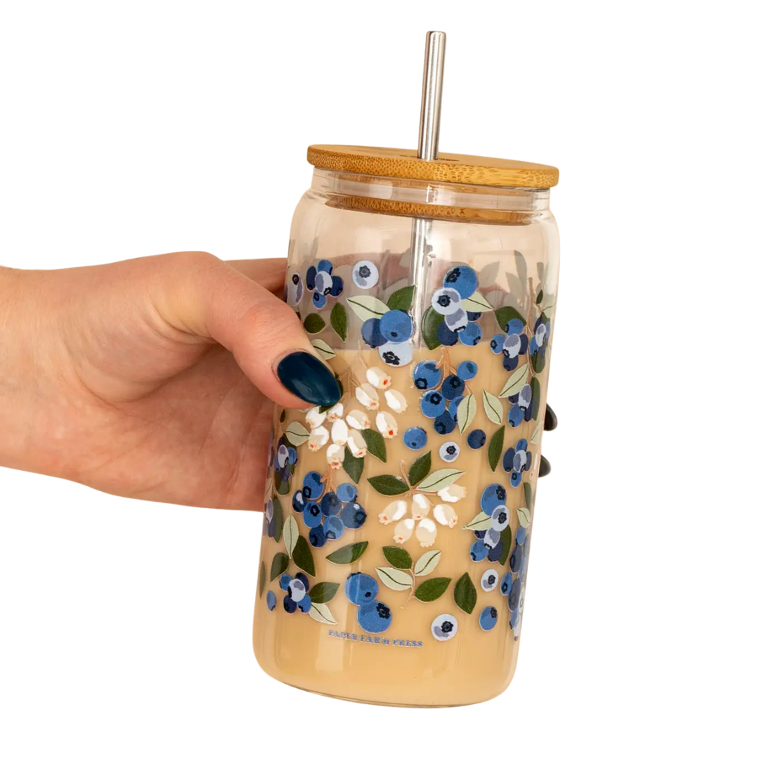 Blueberry Field Glass Can