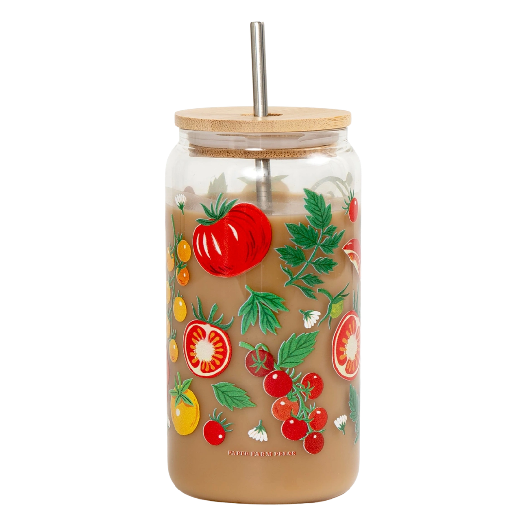 Tomato Vine Glass Can
