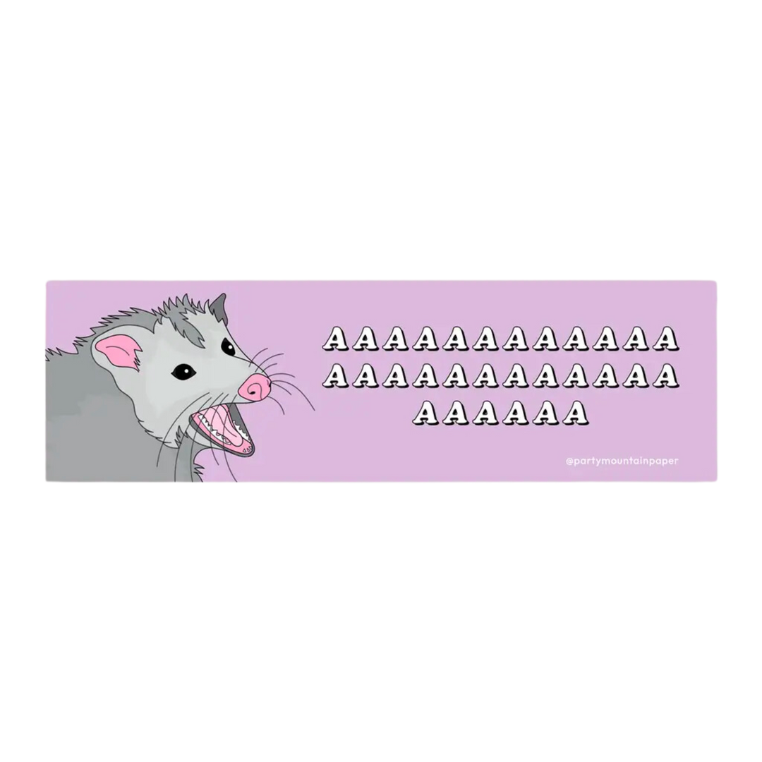 Possum Aaaaaa Bumper Sticker