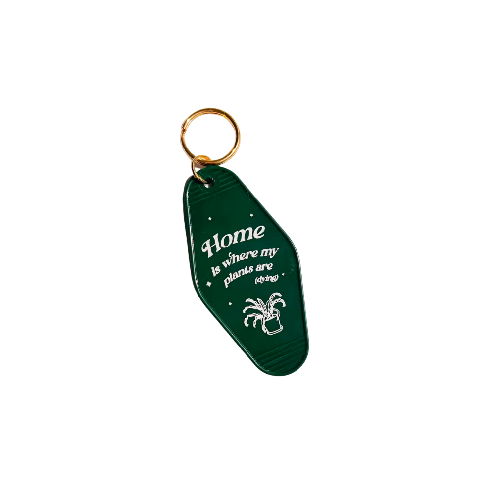 Home is Where my Plants Are Motel Tag Keychain