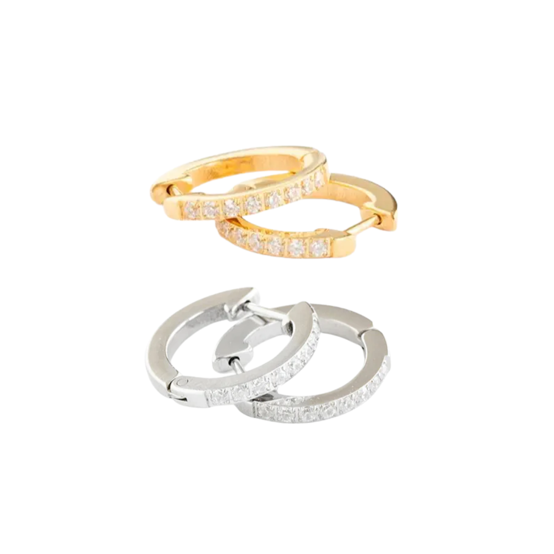 Gem Hoop Earrings