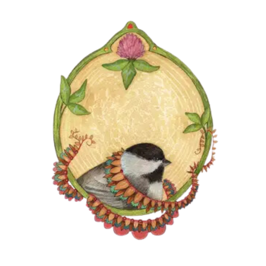 Chickadee of Clover Art Print