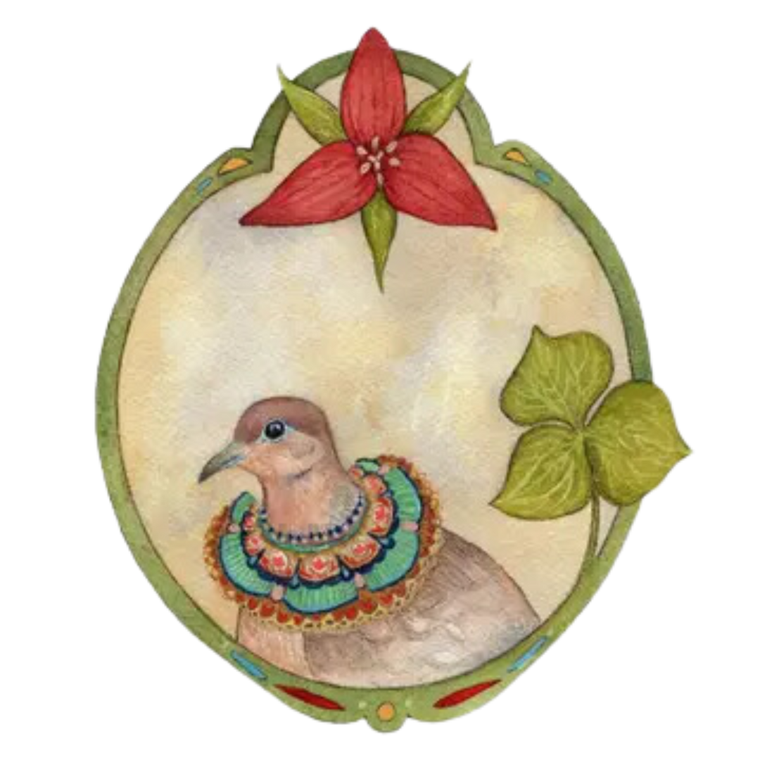 Mourning Dove of Trillium Art Print