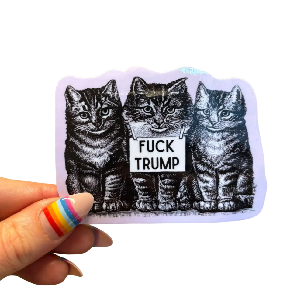 Fuck Trump Cats Vinyl Sticker