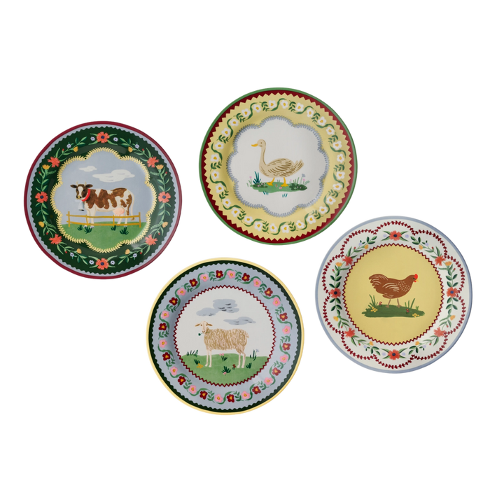 Home Sweet Home Porcelain Dessert Plates