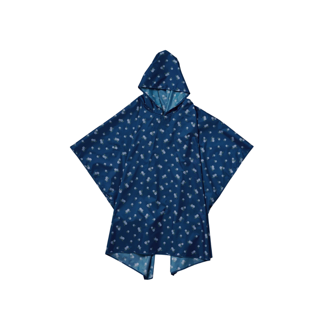 Ditsy Hydrangea Packable Rain Poncho