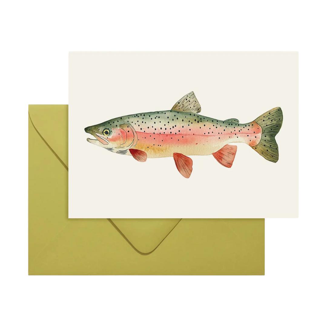 Rainbow Trout - Single Sleeved Note Card