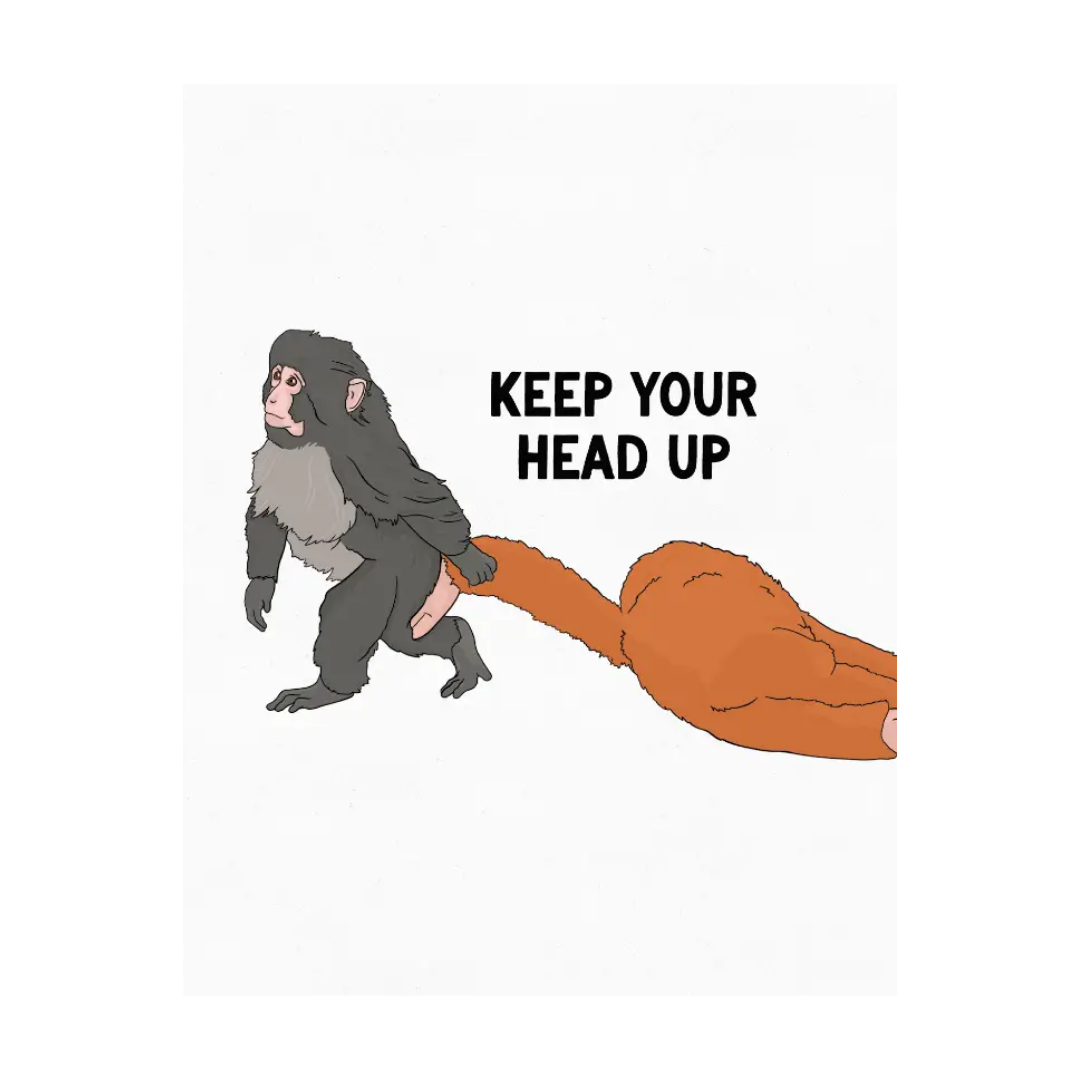 "Keep Your Head Up" Punch the Monkey Card