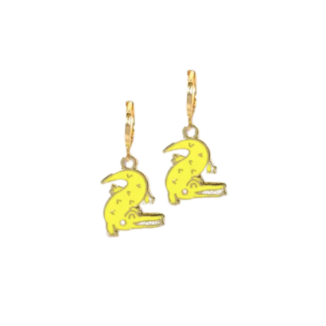 Alligator Huggie Hoop Earrings