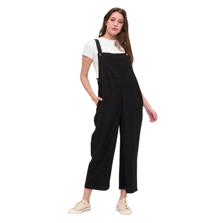 Black Corduroy Overalls