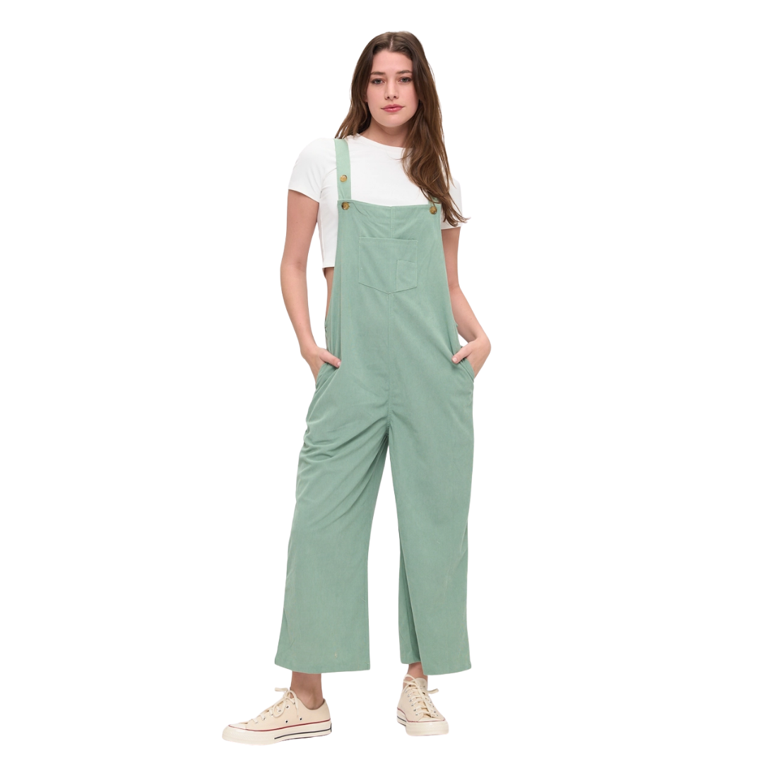 Green Corduroy Overalls