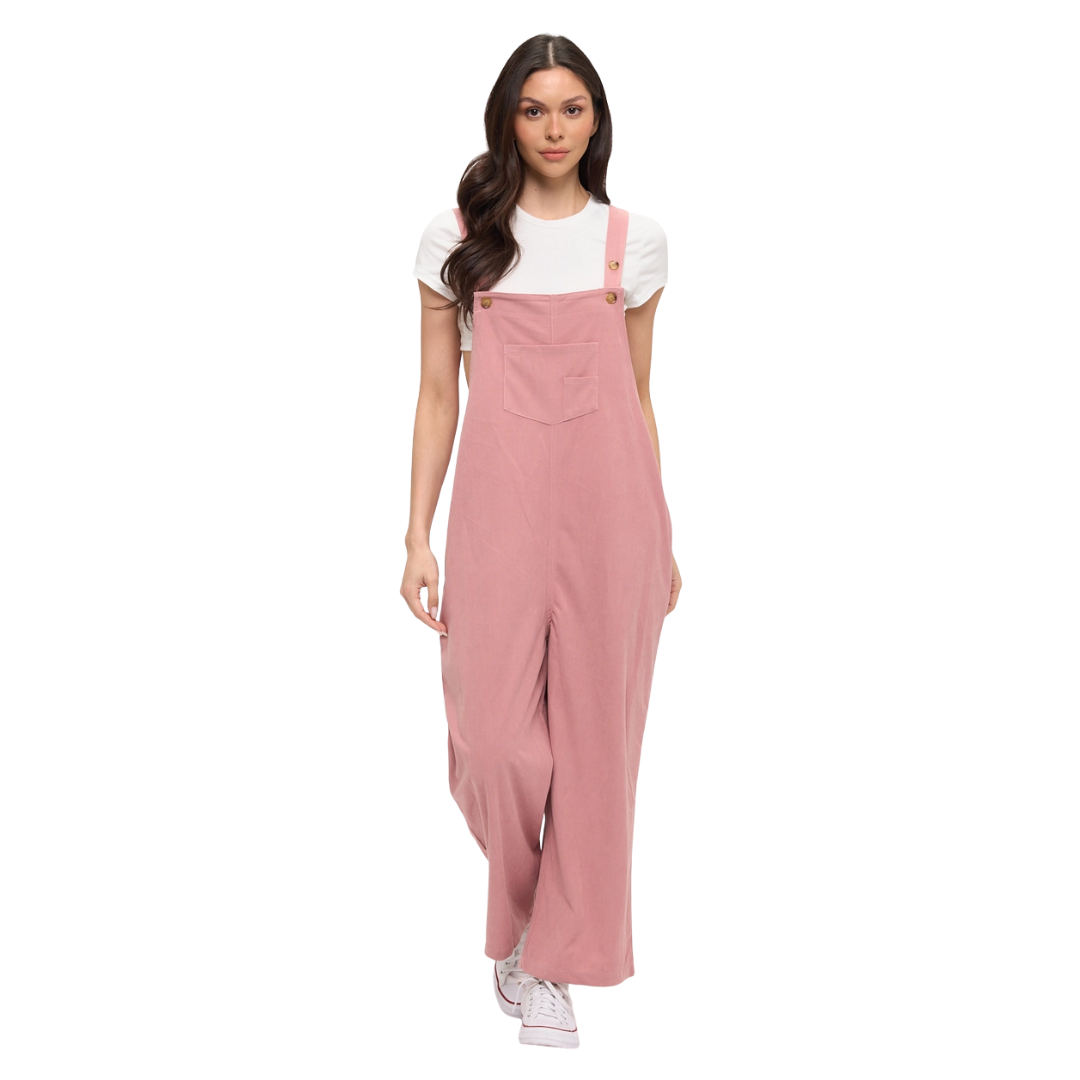 Pink Corduroy Overalls
