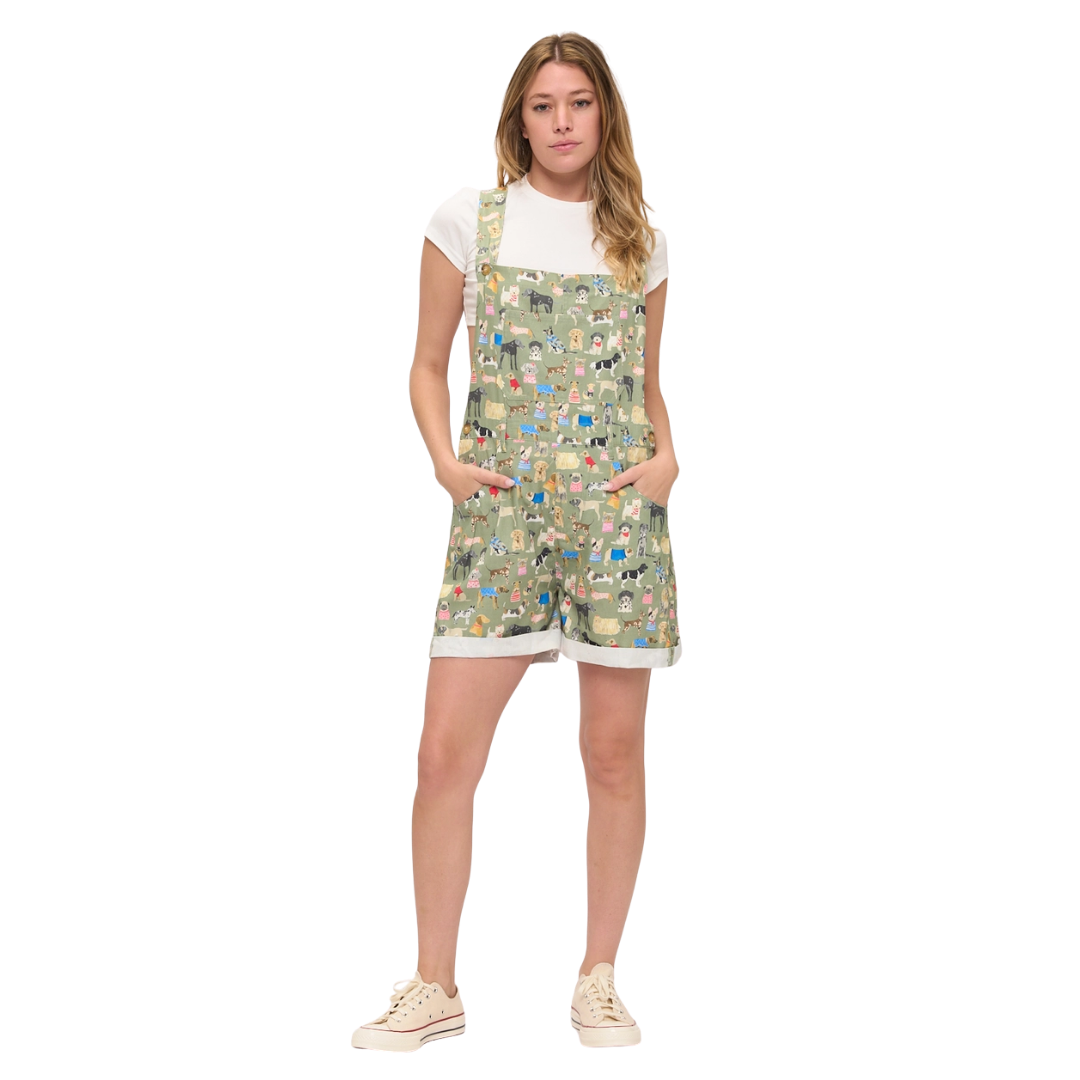 Colorful Dog Breeds Shortalls