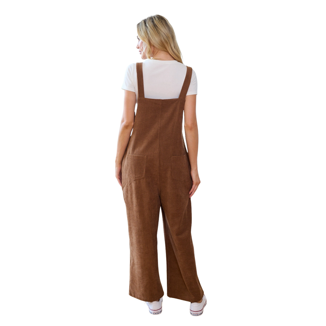 Classic Brown Corduroy Overalls