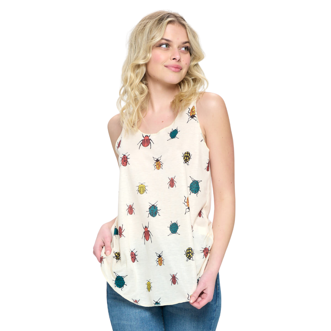 Beatles Print Tank Top