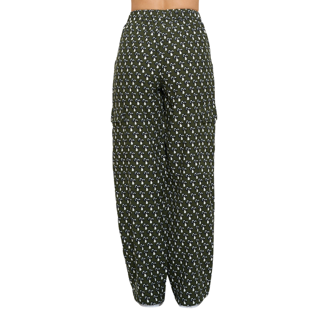 Mushroom Print Corduroy Pants