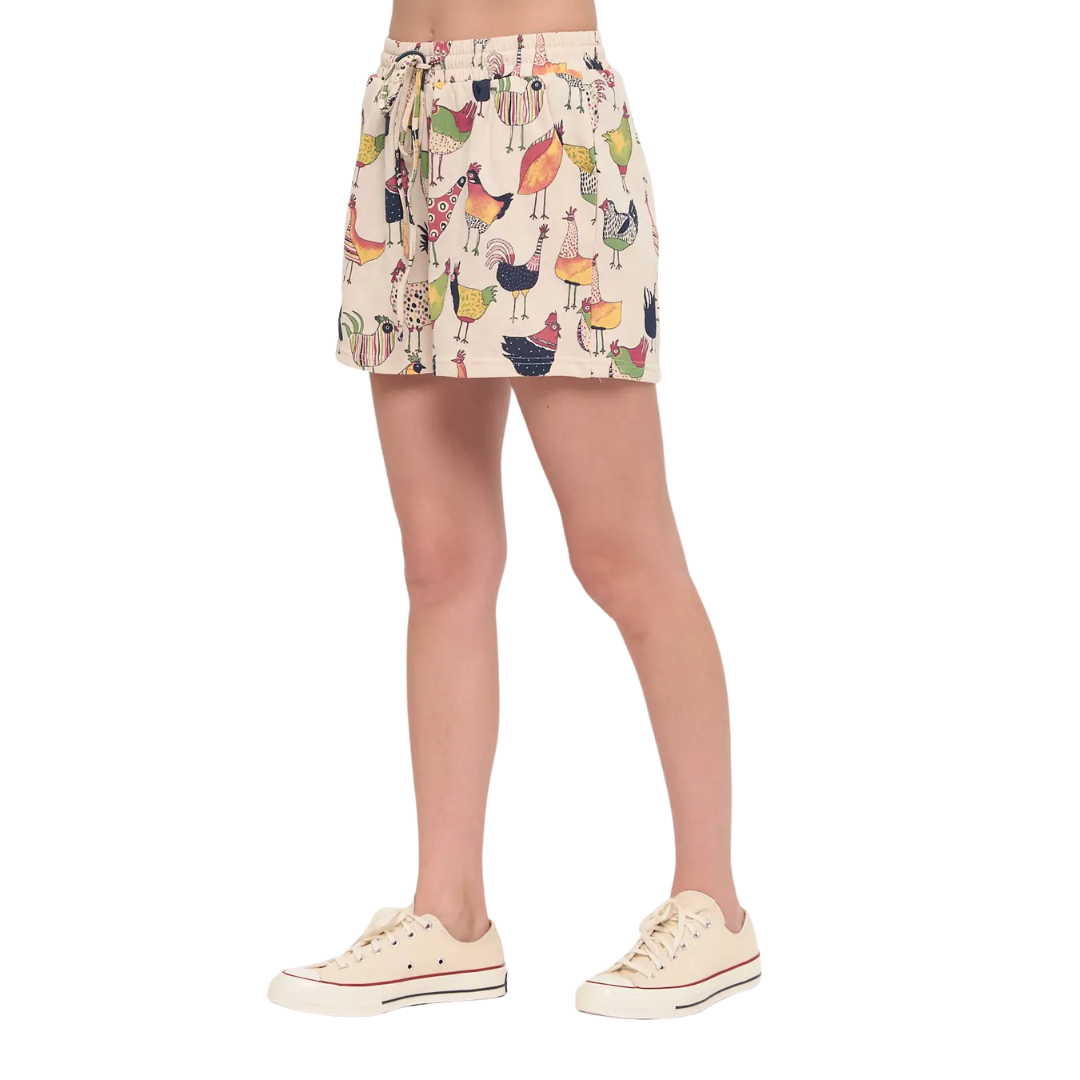 Colorful Rooster Shorts