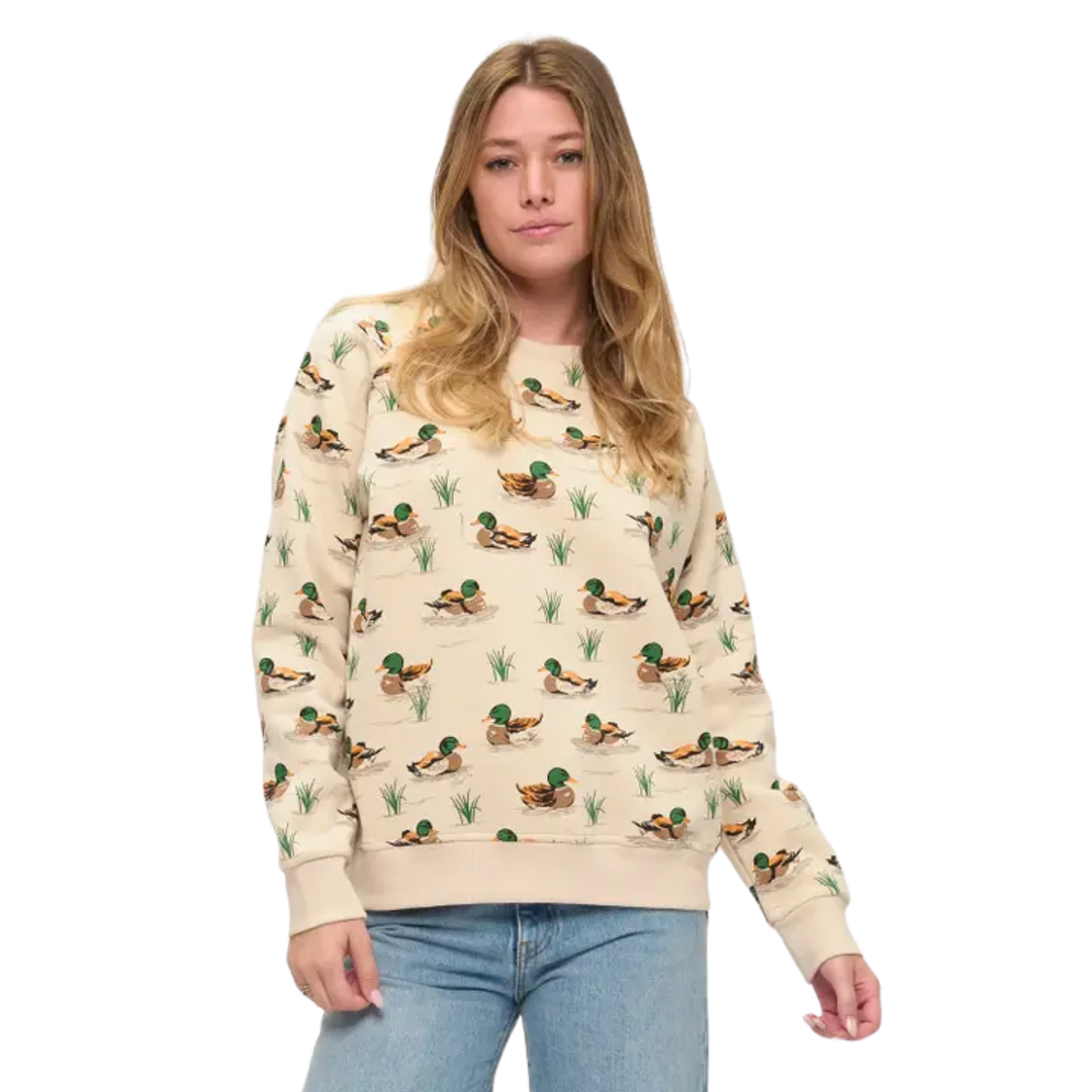 All Over Ducks Print Sweatshirt