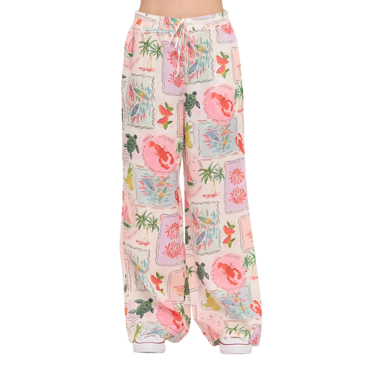 Coastal Vacation Wide-Leg Pants