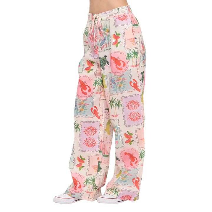 Coastal Vacation Wide-Leg Pants