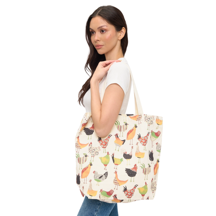 Colorful Rooster Tote Bag