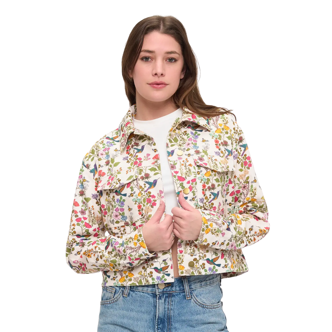 Floral Humming Bird Jacket