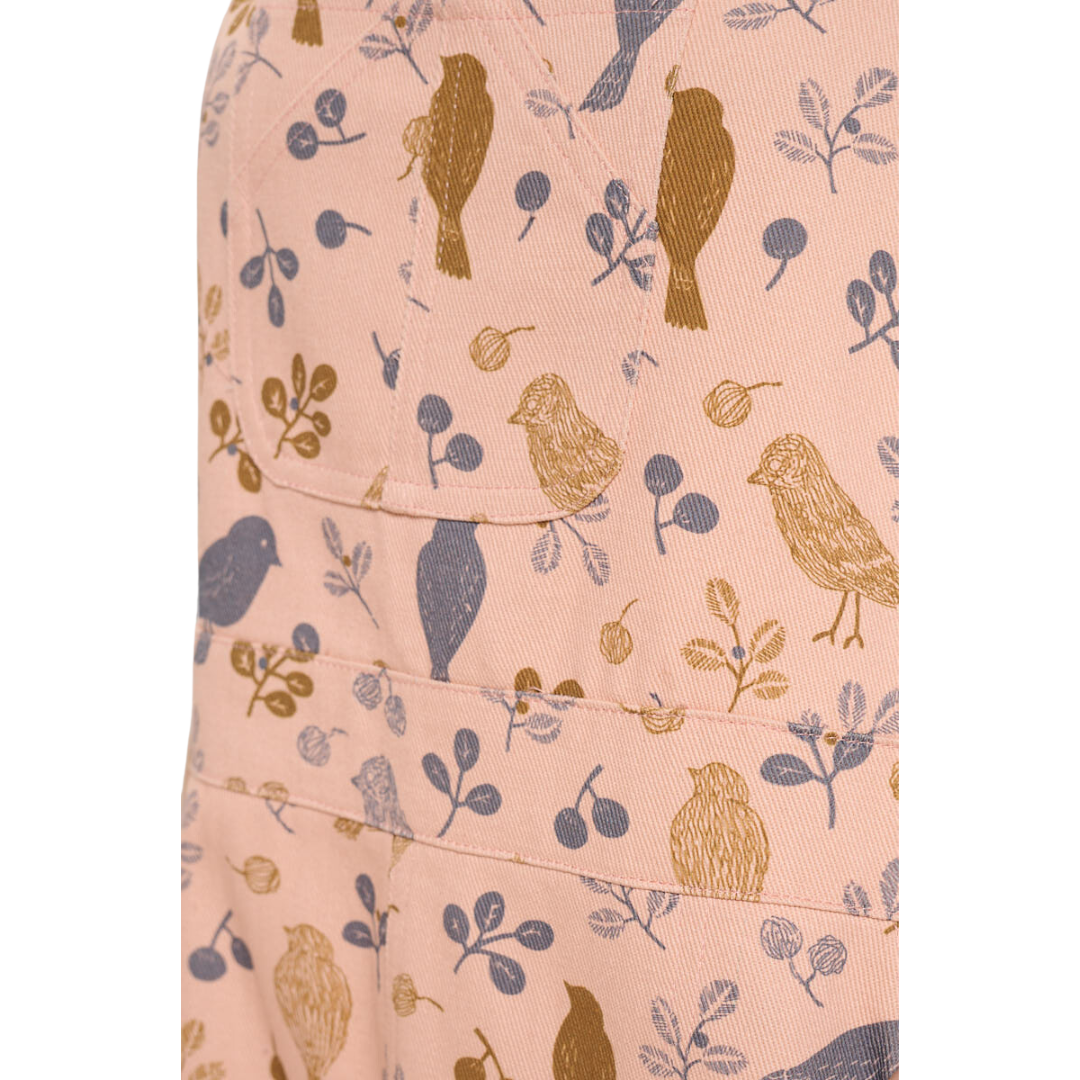 Bird Floral Print Jumpsuit