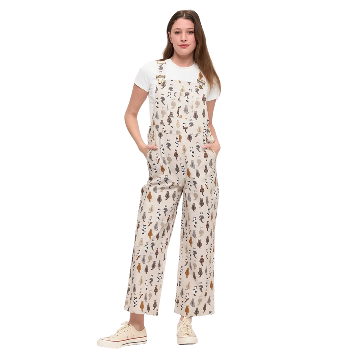 Whimsical Cat Tails Overalls
