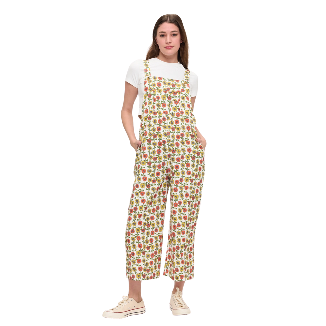 Colorful Sunflower Field Overalls
