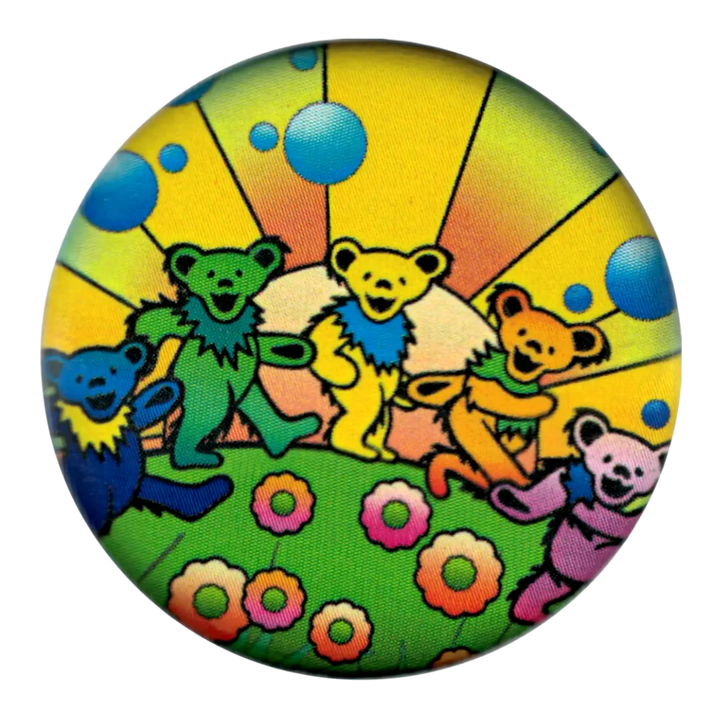 1.25" Button - Grateful Dead - Bear Utopia 1960s Rock Music