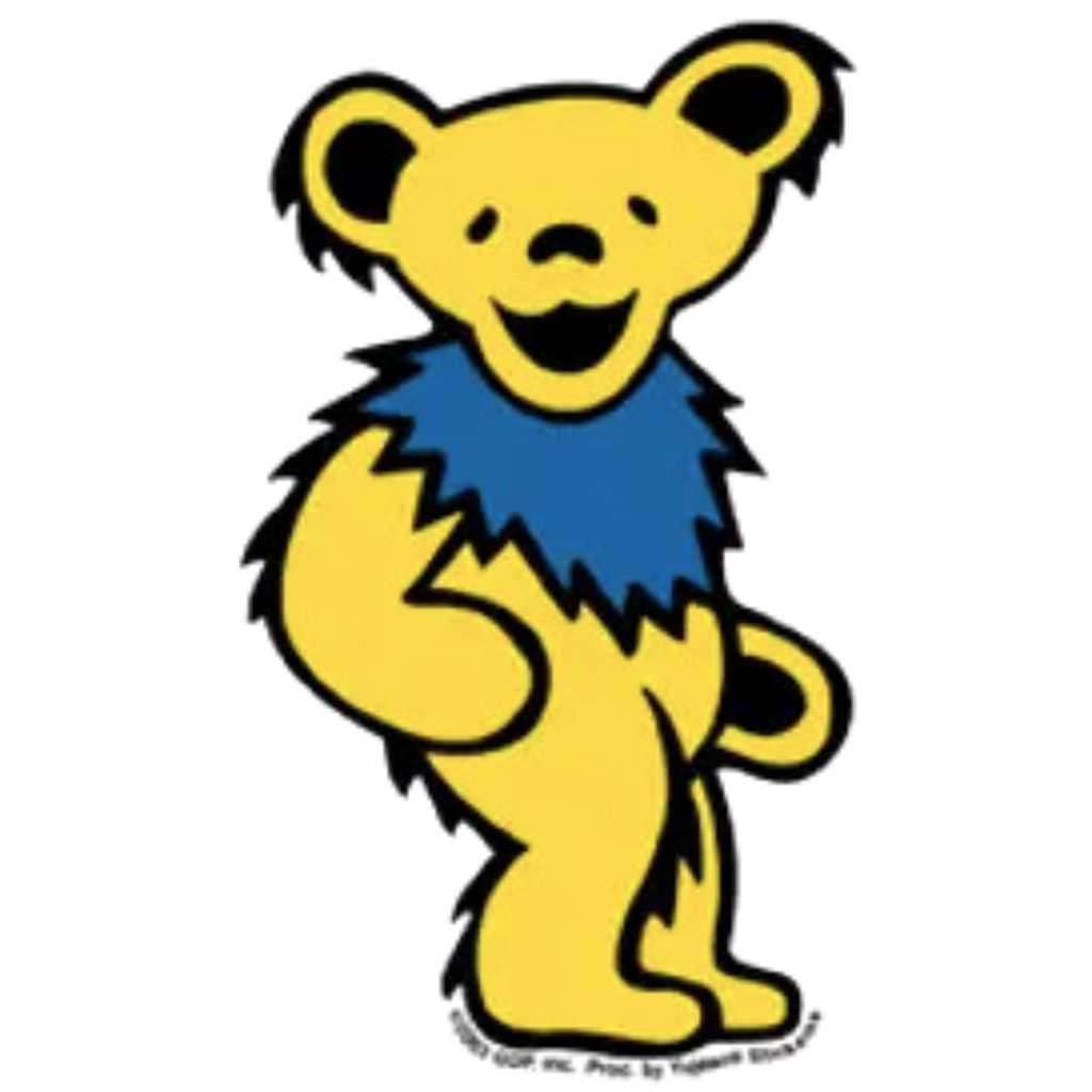 Sticker - Grateful Dead - Yellow Jerry Bear - Small – Golden Hour