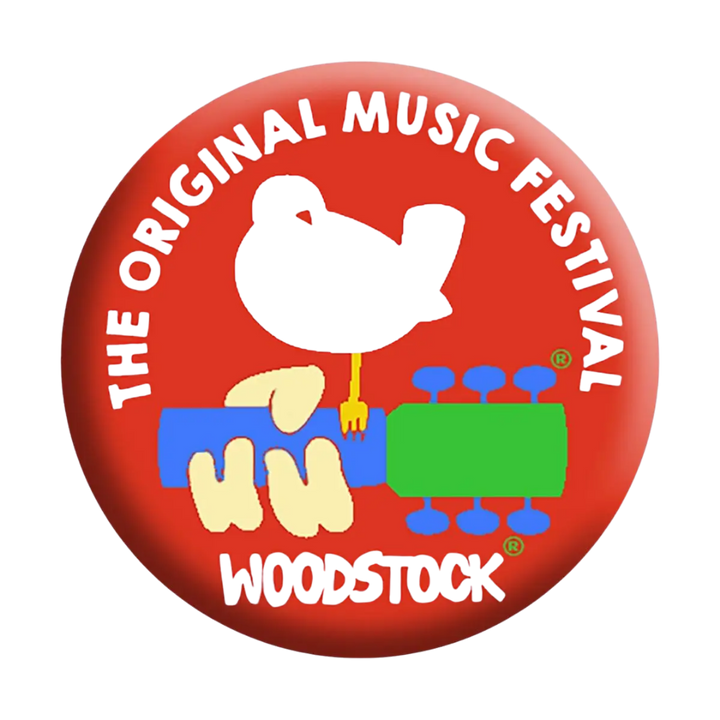Pin-On Button - 1.25 Inch - Woodstock Music Festival