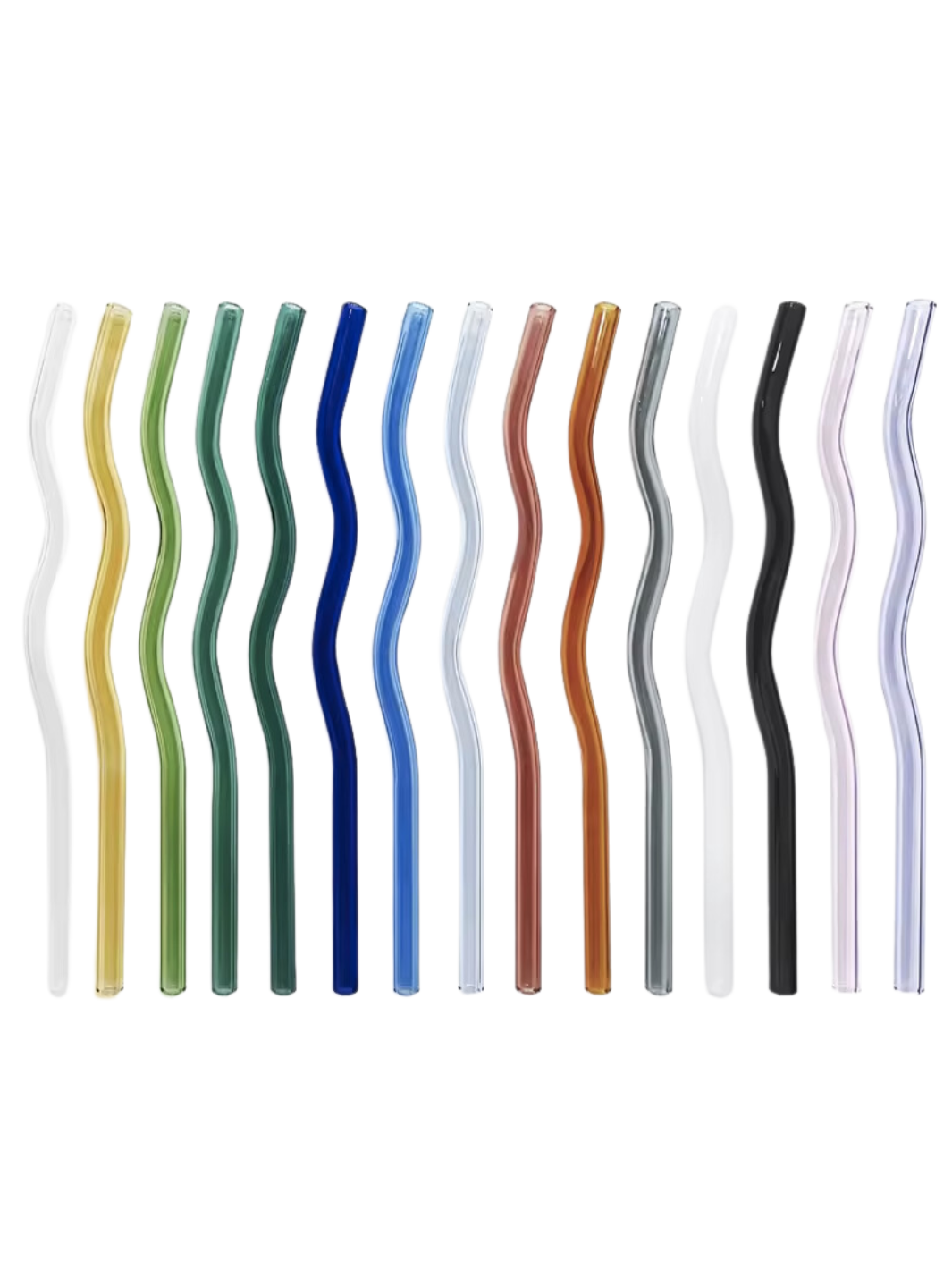 Reusable Wavy Glass Straw – Golden Hour Gift Co