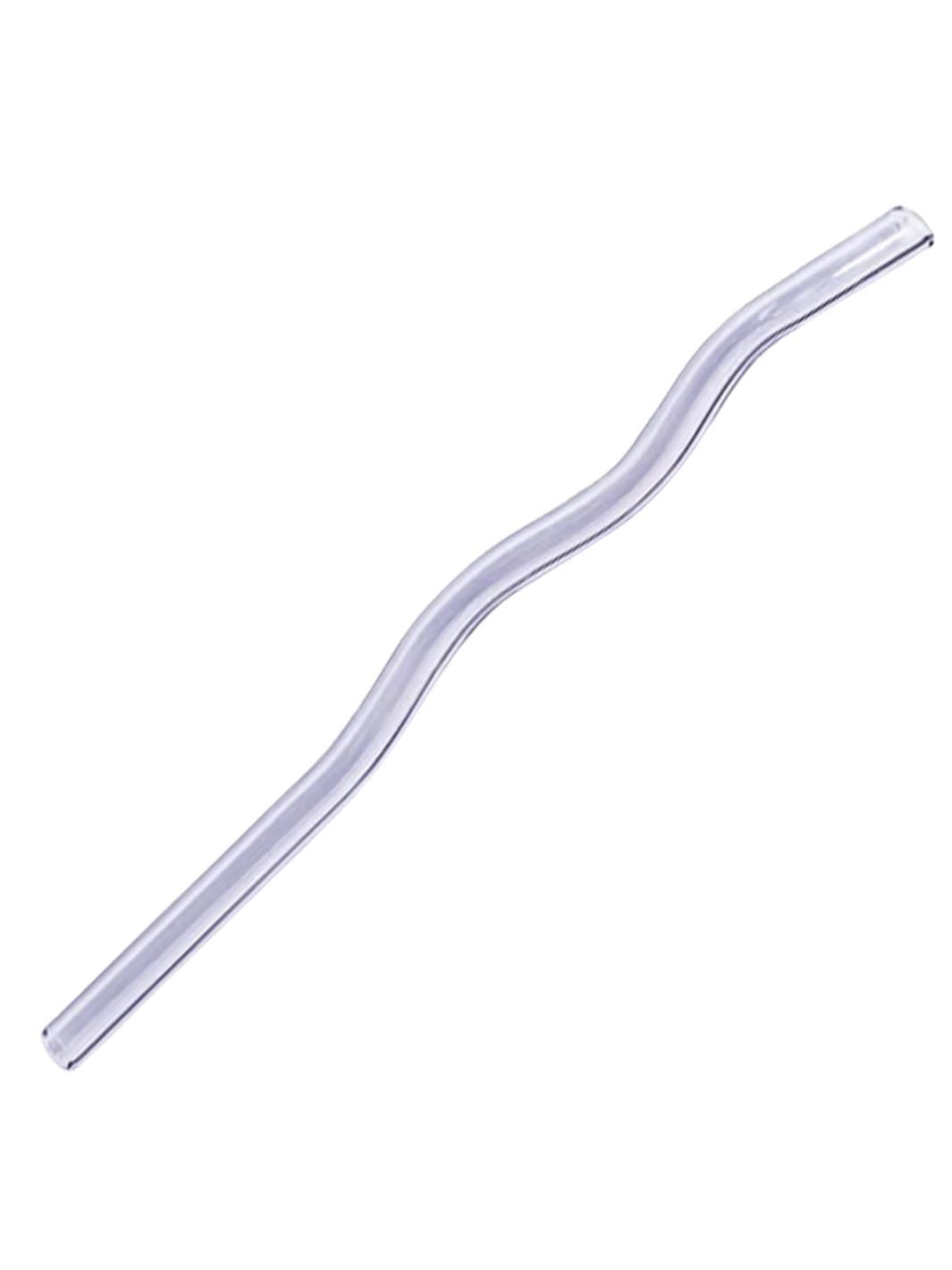 Reusable Wavy Glass Straw