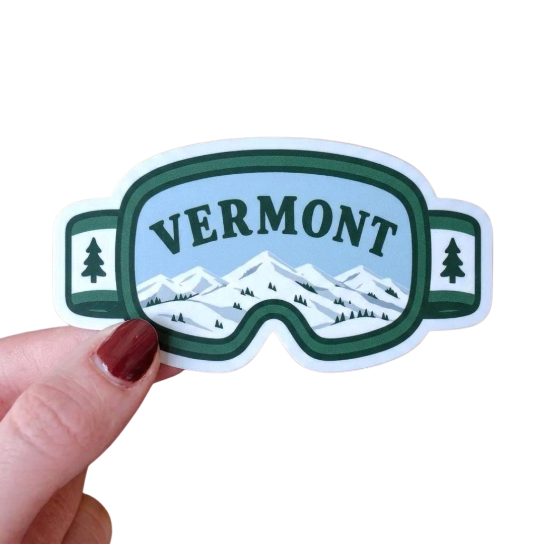 Vermont Ski Goggles Sticker