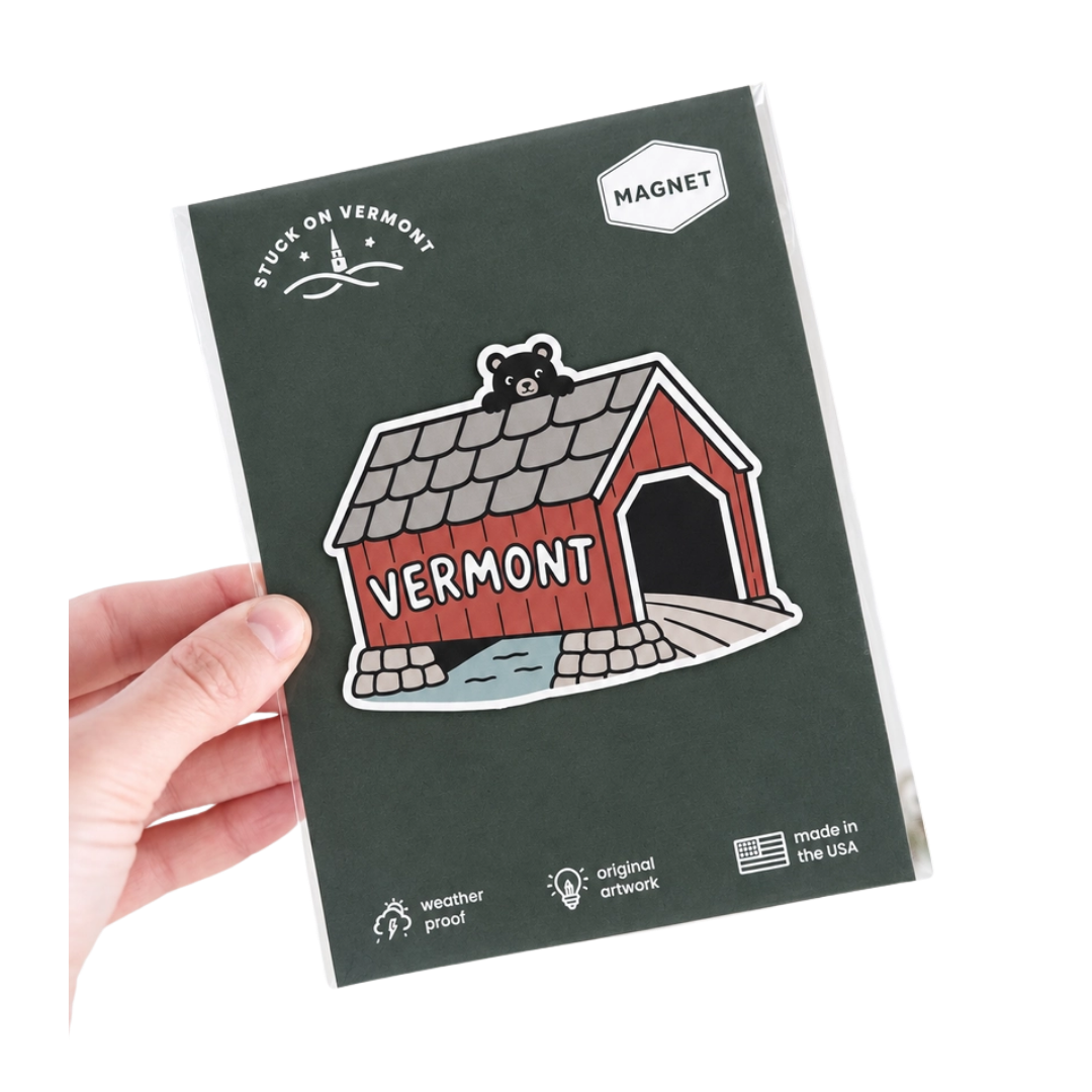 Vermont Covered Bridge & Black Bear Magnet