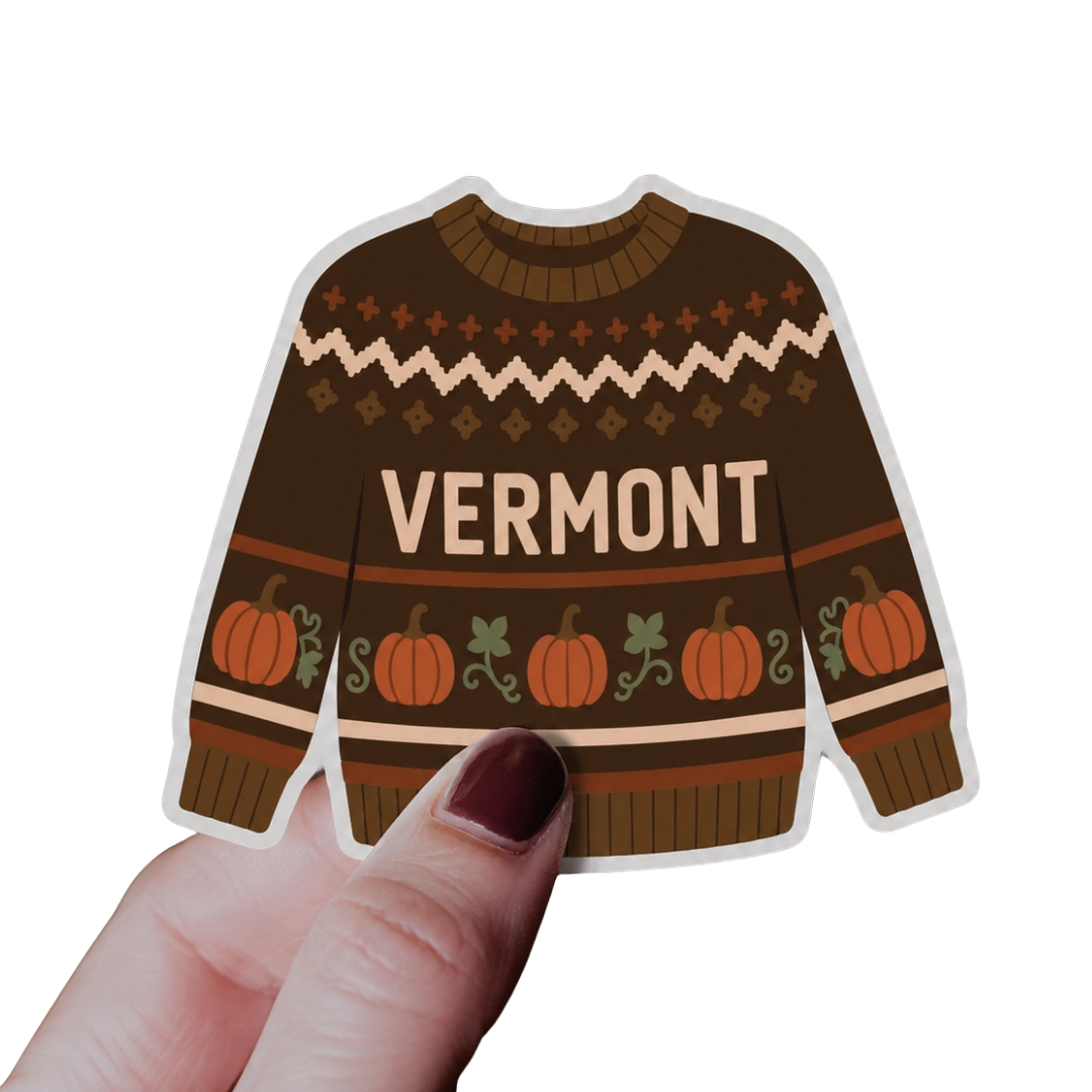 Vermont Pumpkin Sweater Sticker