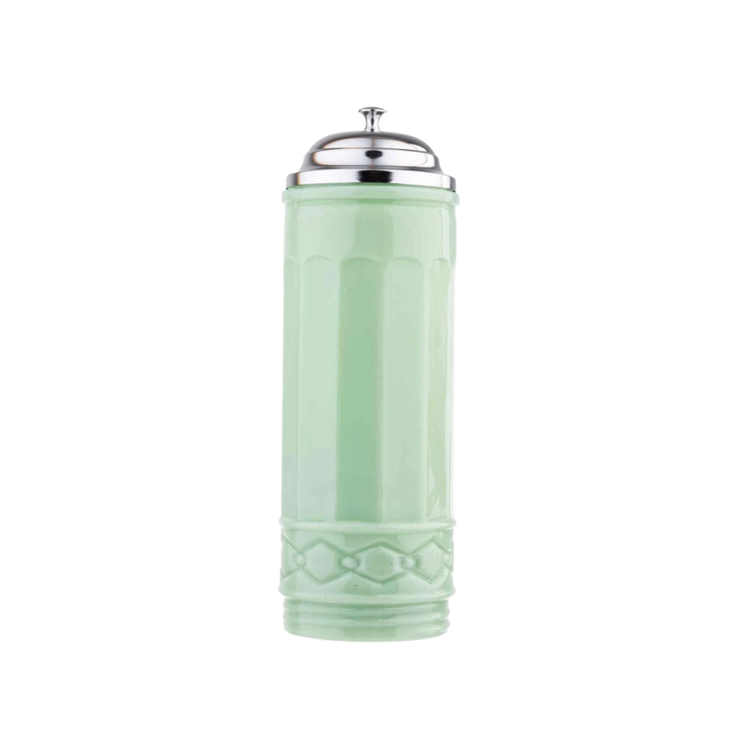 Jadeite Glass Collection Straw Jar