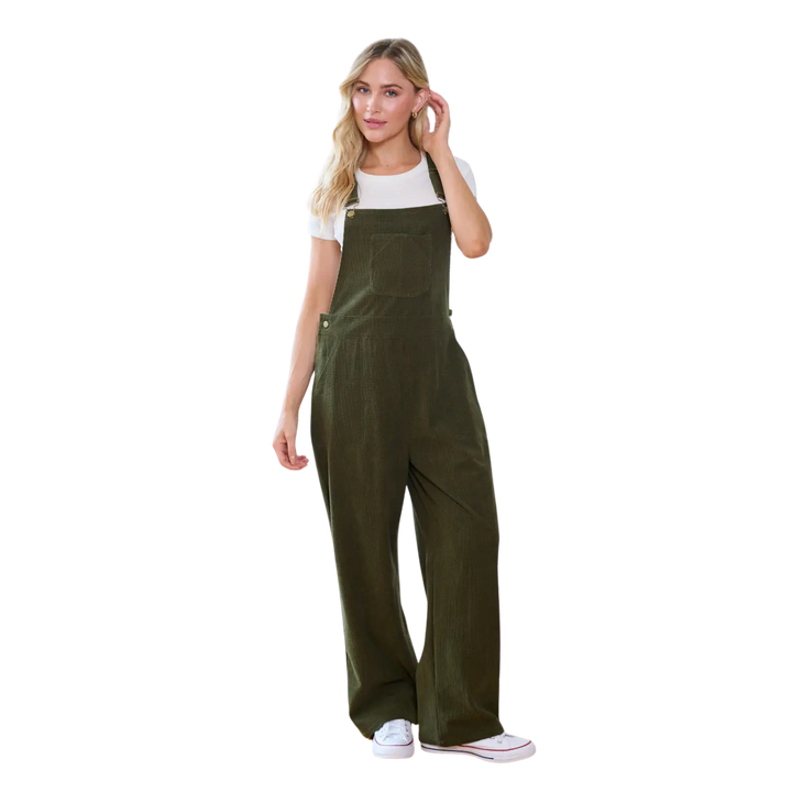 Classic Green Corduroy Overalls