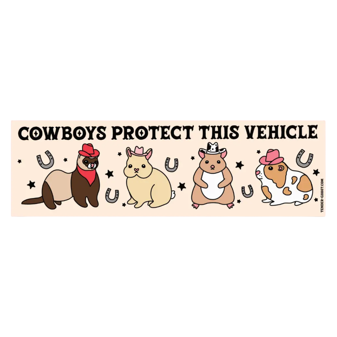 Cowboys Protect This Vehicle Bumper Magnet
