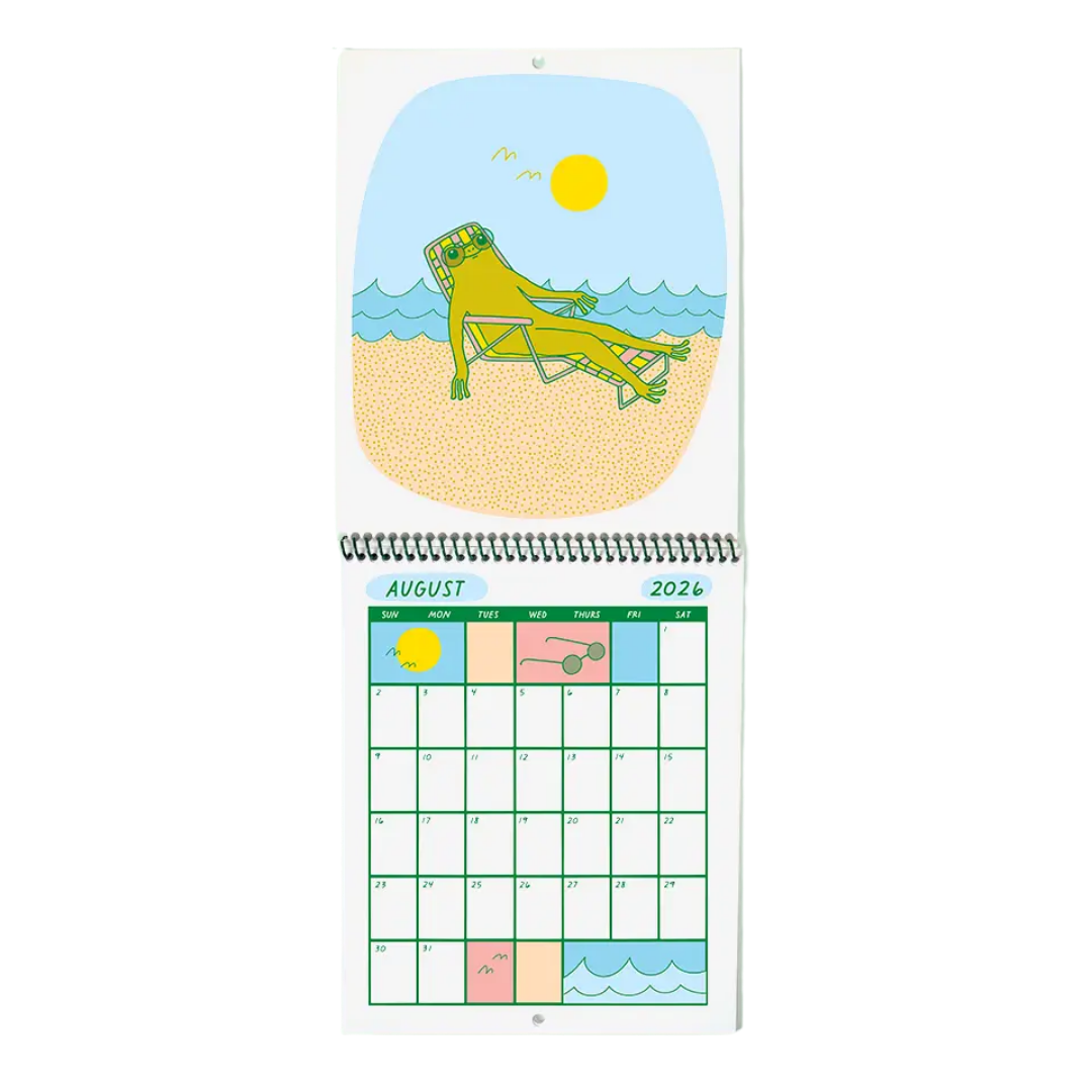 Froggy of the Month 2026 Calendar