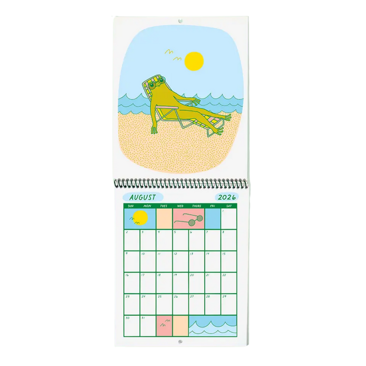 Froggy of the Month 2026 Calendar