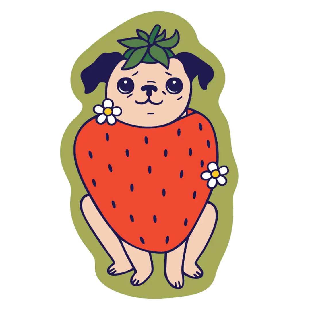 Strawberry Buffy Sticker