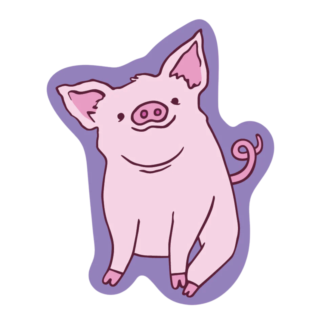 Piggy Sticker