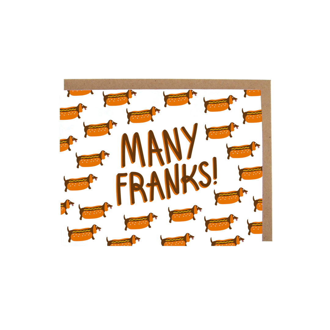 Many Franks Thank You Card